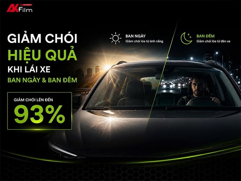 Phim cách nhiệt 3M Ceramic NR giúp giảm chói hiệu quả khi lái xe