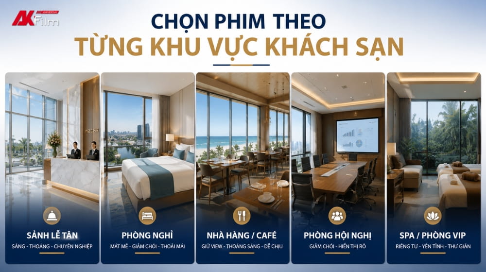 Chọn phim cách nhiệt theo từng khu vực của khách sạn