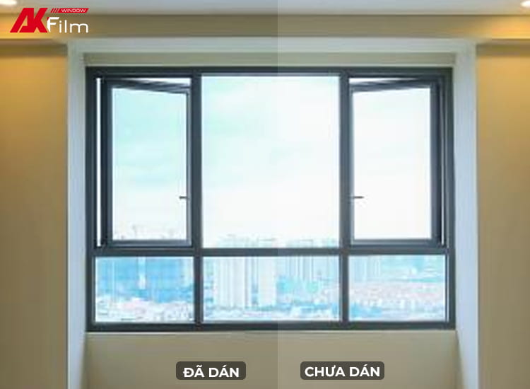 Hệ kính trước và sau khi dán phim cách nhiệt 3M CA60