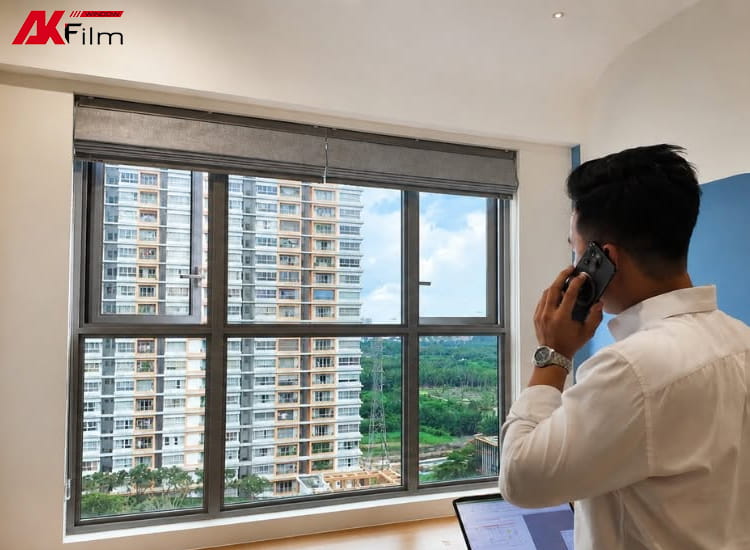 Sau khi dán phim căn hộ mát hơn và ánh sáng dễ chịu hơn.