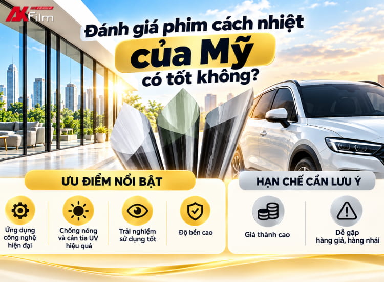 Phim cách nhiệt Mỹ nổi bật với công nghệ hiện đại, khả năng chống nóng hiệu quả và độ bền cao