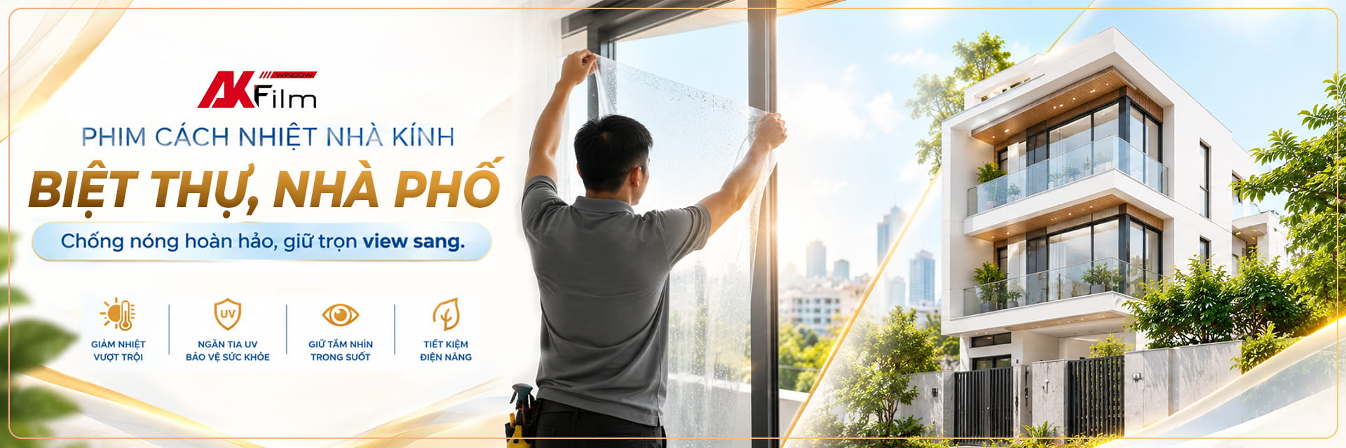 Phim cách nhiệt biệt thự, nhà phố