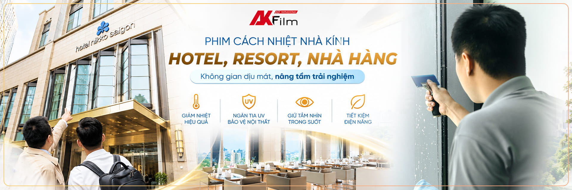 Phim cách nhiệt hotel, resort, nhà hàng