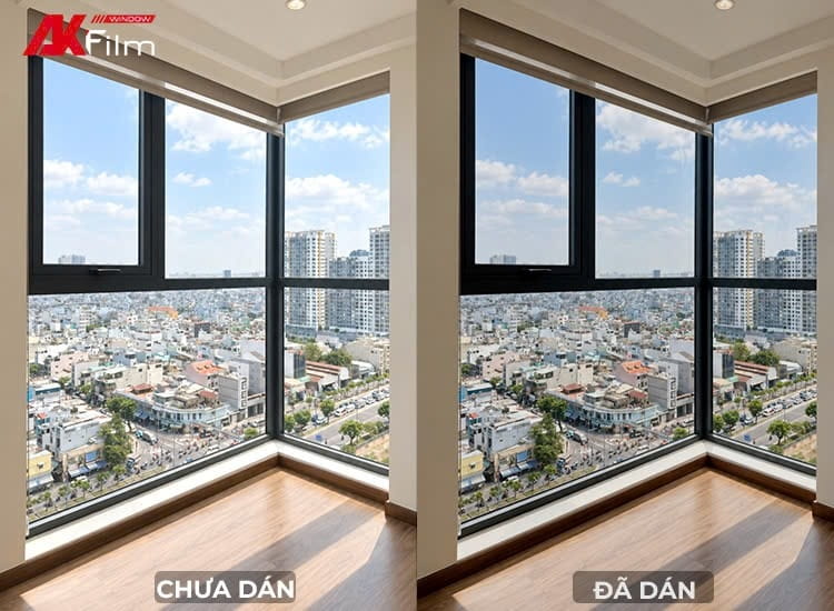Hệ kính D-AQUA qua hai thời điểm trước và sau thi công