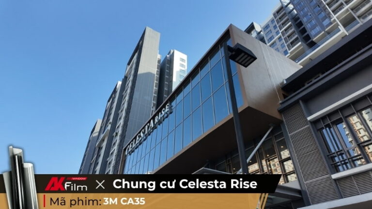 Dán phim cách nhiệt cửa kính chung cư Celesta Rise