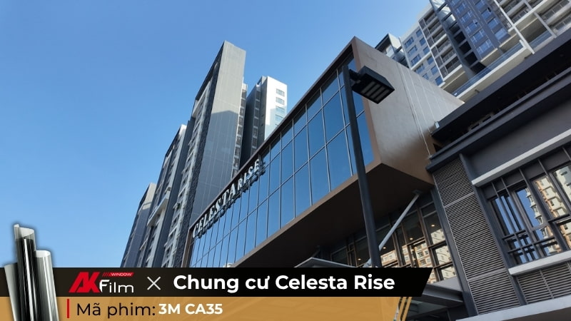 Dán phim cách nhiệt cửa kính chung cư Celesta Rise