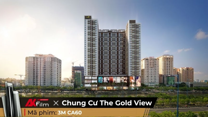 Dán phim cách nhiệt cửa kính chung cư The Gold View