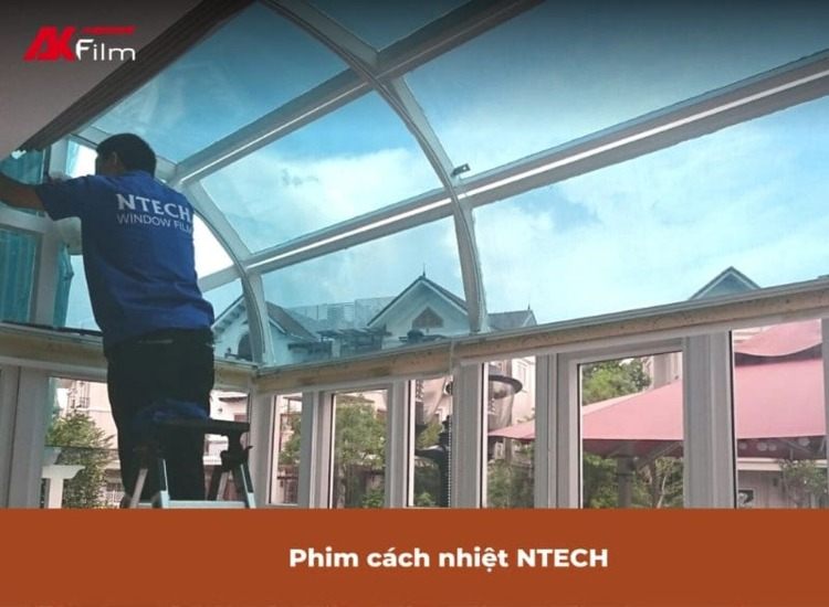 Phim cách nhiệt Ntech cho giếng trời giúp giảm nhiệt hiệu quả và giữ không gian luôn thoáng sáng