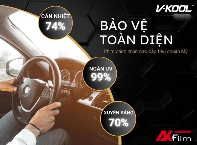 Phim cách nhiệt Vkool chống nóng, giảm lóa vượt trội