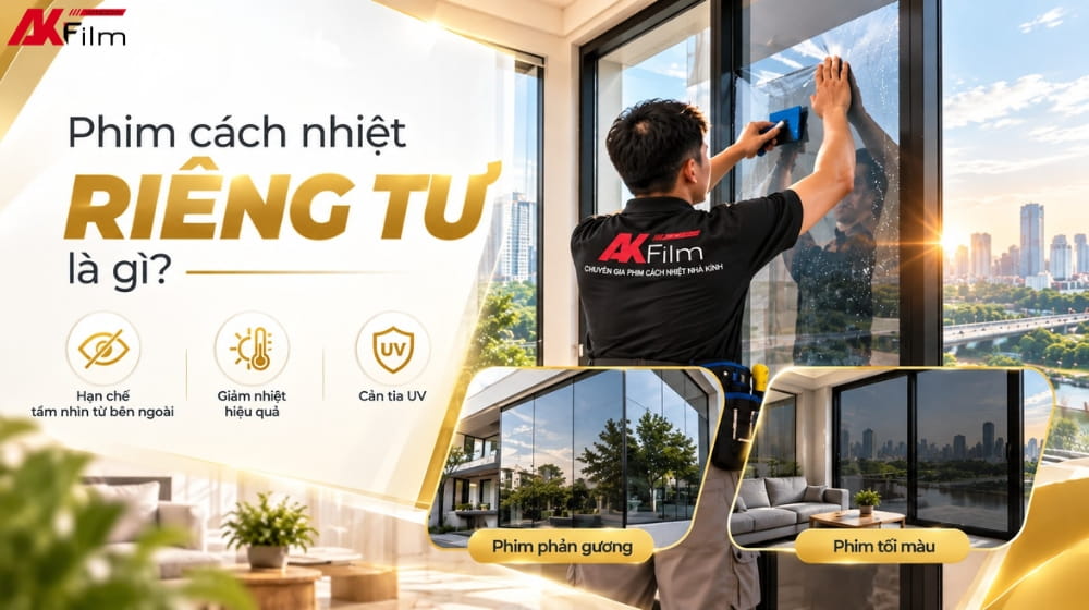 Phim cách nhiệt riêng tư giúp hạn chế tầm nhìn qua cửa kính